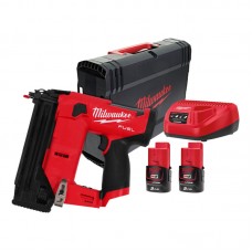 Пистолет гвоздезабивной аккумуляторный бесщёточный MILWAUKEE M12 FCN18GS-202X,16-38мм(ЗУ+2Х2Ач+кейс)