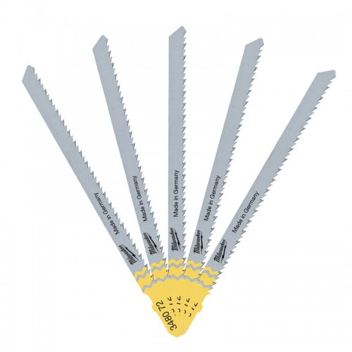 Полотна для лобзика T101BR MILWAUKEE, 105х2,5мм, (5шт), (обратный рез)