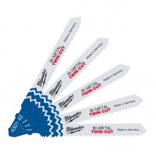 Полотна для лобзіка T123XF Bi-Metal TWIN CUT MILWAUKEE, 91х2,5/1,8мм, (5шт)