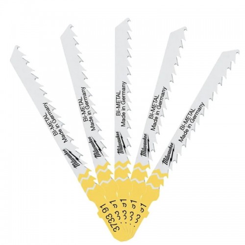Полотна для лобзика T144DF Bi-Metal MILWAUKEE, 75х4,0мм, (5шт)