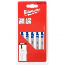 Полотна для лобзика T118A MILWAUKEE, 55х1,2мм, (5шт)