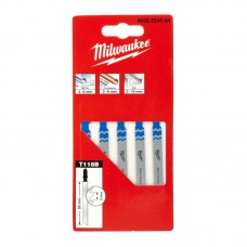 Полотна для лобзика T118B MILWAUKEE, 55х2,0, (5шт)