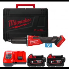 Машина прямошлифовальная аккумуляторная бесщёточная MILWAUKEE M18 FDGROVB-502X (ЗУ+2акк.Х5Ач+HDкейс)