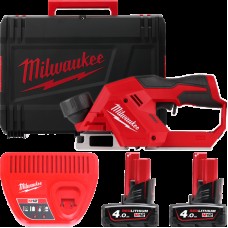 Рубанок аккумуляторный бесщёточный MILWAUKEE M12 BLP-402X (ЗУ+2акк.Х4Ач+HDкейс)