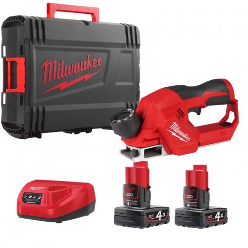 Рубанок аккумуляторный бесщёточный MILWAUKEE M12 BLP-402X (ЗУ+2акк.Х4Ач+HDкейс)