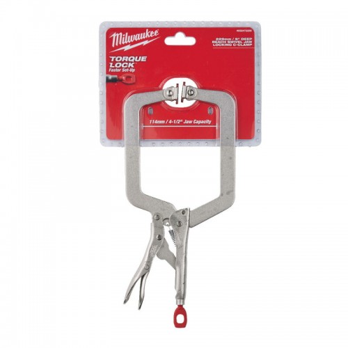 Зажим-струбцина тип С Torque Lock MILWAUKEE, (шарнирные губки), 230мм