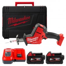 Пила сабельная аккумуляторная бесщеточная MILWAUKEE M18 FHZ-502X (ЗУ+2акк.Х5Ач+HDкейс)
