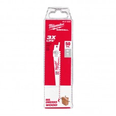 Полотно для сабельных пил FANG TIP THIN KERF MILWAUKEE, 150х5,0мм, (50шт), (дерево с гвоздями)