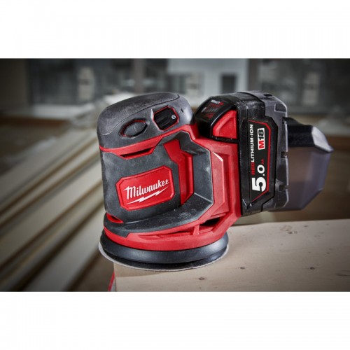 Шлифмашина эксцентриковая аккумуляторная MILWAUKEE Ø125мм M18 BOS125-502B, (замена на 4933498254)