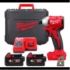 Шуруповерт ударный аккумуляторный бесщёточный MILWAUKEE (190 Нм) M18 BLIDRC-402C (ЗУ+2ак.4Ач+кейс)