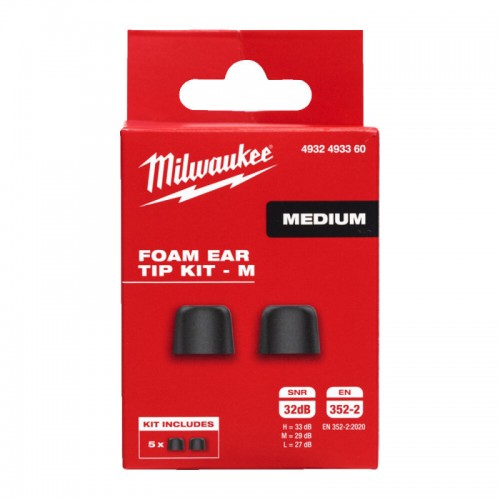 Сменные вкладыши (амбушюры) для наушников RLEPB MILWAUKEE, пена с еффектом памяти, M, 5 пар.