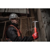 Молоток стальной с прямым гвоздодером MILWAUKEE, 16 унций/450гр