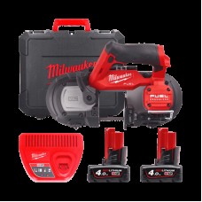 Пила ленточная аккумуляторная бесщёточная MILWAUKEE M12 FBS64-402C (ЗУ+2акк.Х4Ач+кейс)