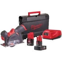 Пила дискова універсальна акумуляторна безщіткова MILWAUKEE M12 FCOT-422X, Ø76 (ЗУ+2акк+кейс)
