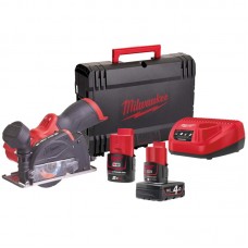 Пила дисковая универсальная аккумуляторная бесщёточная MILWAUKEE M12 FCOT-422X, Ø76 (ЗУ+2акк+кейс)