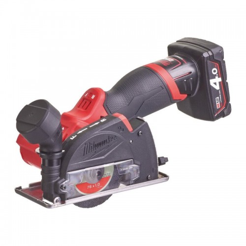 Пила дисковая универсальная аккумуляторная бесщёточная MILWAUKEE M12 FCOT-422X, Ø76 (ЗУ+2акк+кейс)