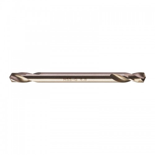 Сверло по металлу HSS-G MILWAUKEE, DIN 1412 C, Ø4,8х62х18мм, двухстороннее, (10шт)