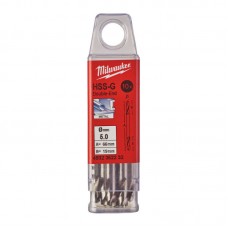 Сверло по металлу HSS-G MILWAUKEE, DIN 1412 C, Ø5,0х62х18мм, двухстороннее, (10шт)