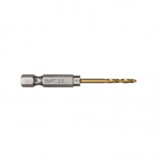 Сверло по металлу RedHEX SHOCKWAVE™ HSS-TiN MILWAUKEE, Ø2,5х62х19мм, (10шт)