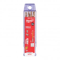 Сверло по металлу RedHEX SHOCKWAVE™ HSS-TiN MILWAUKEE, Ø3,5х69х25мм, (10шт)