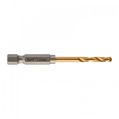 Сверло по металлу RedHEX SHOCKWAVE™ HSS-TiN MILWAUKEE, Ø3,5х69х25мм, (10шт)