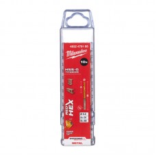 Сверло по металлу RedHEX SHOCKWAVE™ HSS-TiN MILWAUKEE, Ø5,0х80х31мм, (10шт)