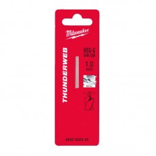 Сверло по металлу THUNDERWEB HSS-G MILWAUKEE, DIN338, Ø1,0x34х12мм, (2шт)