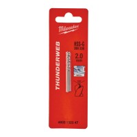 Сверло по металлу THUNDERWEB HSS-G MILWAUKEE, DIN338, Ø2,0x49х24мм, (2шт)