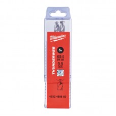 Сверло по металлу THUNDERWEB HSS-G MILWAUKEE, DIN338, Ø9,9х133х87мм, (5шт)
