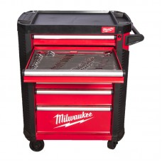 Тележка инструменальная MILWAUKEE, 30'' / 78см, 7 полок, с комплектом інструмента (206шт)
