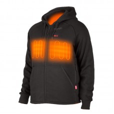 Толстовка с подогревом с капюшоном MILWAUKEE, M12 HHBL4-0 (L), черная (размер L)