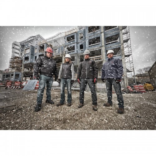 Толстовка с подогревом с капюшоном MILWAUKEE M12 HHGREY3 (S), серая, (размер S)
