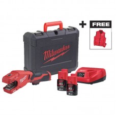 Труборез аккумуляторный по нержавеющей стали MILWAUKEE M12 PCSSMC-202C +жилетка