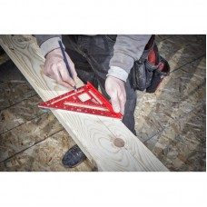 Угольник-транспортир метрический металический MILWAUKEE, (180х180мм)