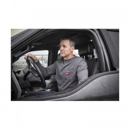 Футболка MILWAUKEE WTLSG-XL, з кишенею та довгим рукавом, сіра, (розмір XL)