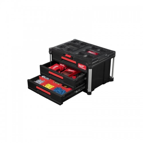 Ящик для инструмента с 3-мя выдвижными отсеками PACKOUT MILWAUKEE DRAWER BOX (560x410х363мм)