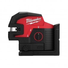 Нивелир 4х точечный лазерный аккумуляторный MILWAUKEE M12 CLL4P-0C (зелёный луч)