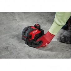 Нивелир 4х точечный лазерный аккумуляторный MILWAUKEE M12 CLL4P-0C (зелёный луч)