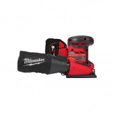 Шлифмашина вибрационная аккумуляторная MILWAUKEE M18 BQSS-502B (ЗУ+2акк.Х5Ач+сумка)