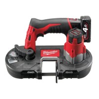 Пила стрічкова акумуляторна MILWAUKEE M12 BS-402C (ЗУ+2акк.Х4Аг+кейс)