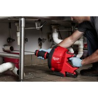 Машина прочистная аккумуляторная MILWAUKEE M18 FDCPF10-201C трос 10мм (ЗУ+1акк.Х2Ач+ведро)
