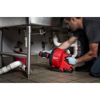 Машина прочистная аккумуляторная MILWAUKEE M18 FDCPF10-201C трос 10мм (ЗУ+1акк.Х2Ач+ведро)