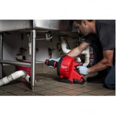 Машина прочистная аккумуляторная MILWAUKEE M18 FDCPF10-201C трос 10мм (ЗУ+1акк.Х2Ач+ведро)