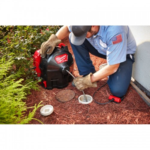 Машина прочистная аккумуляторная ранцевая MILWAUKEE M18 FFSDC16-502 трос 16мм (ЗУ+2акк.Х5Ач)