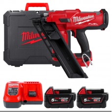 Пістолет цвяхозабивний акумуляторний безщітковий MILWAUKEE M18 FFN-502C (50-90мм)(ЗУ+2акХ5Ач+кейс)