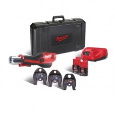 Обжимник гидравлический аккумуляторный для труб MILWAUKEE M12 HPT-202C V-KIT (ЗУ+2акк.Х2Ач+кейс)