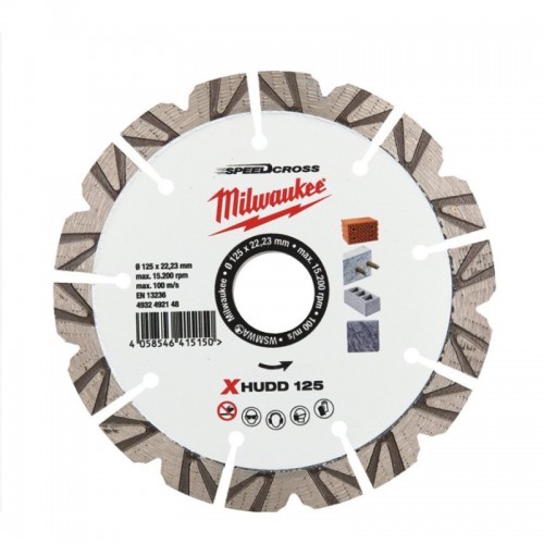 Диск алмазный Speedcross MILWAUKEE XHUDD 125, Ø125мм (железобетон, гранит)
