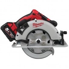Пила дисковая аккумуляторная бесщеточная MILWAUKEE M18 BLCS66-502X Ø165мм (ЗУ+2акк.Х5Ач+HDкейс)