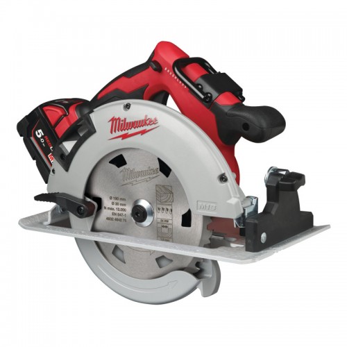 Пила дисковая аккумуляторная бесщеточная MILWAUKEE M18 BLCS66-502X Ø165мм (ЗУ+2акк.Х5Ач+HDкейс)