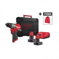 Дрель-шуруповёрт аккумуляторная бесщёточная ударная MILWAUKEE M12 FPD2MC-602X (45 Нм)+ жилетка